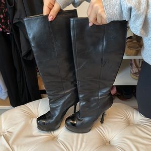 YSL leather boots